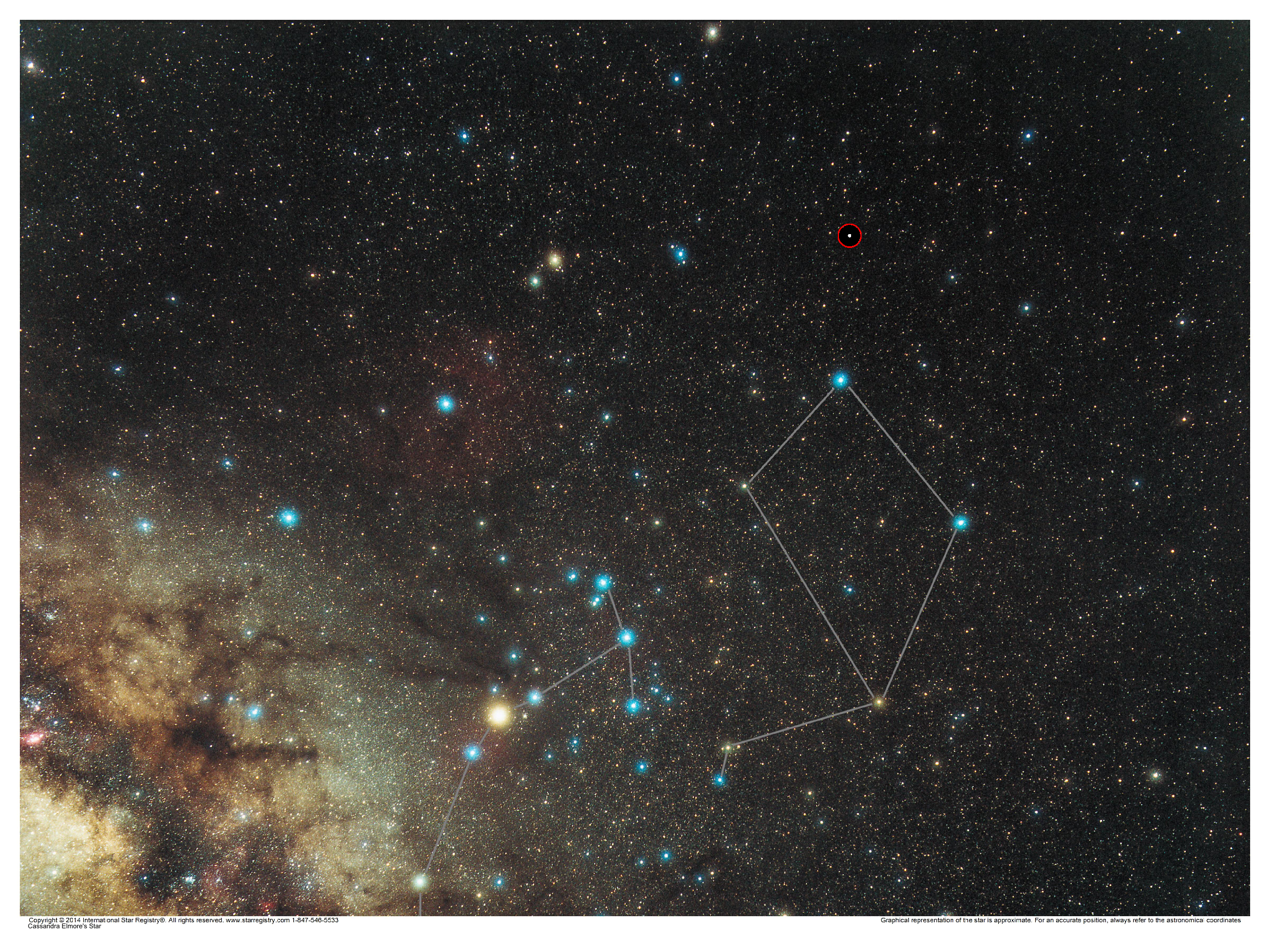 Star Certificate & Photographic Sky Image - Official